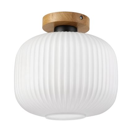 Stropní svítidlo HARMA WOOD 1xE27/15W/230V dub/bílá pr. 25 cm