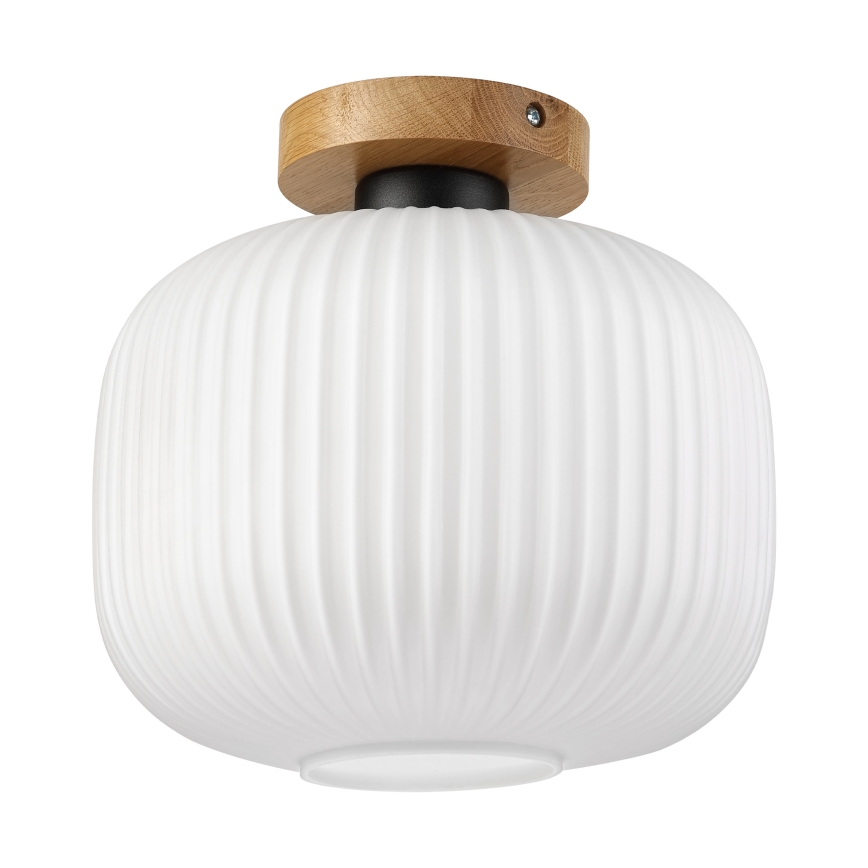 Stropní svítidlo HARMA WOOD 1xE27/15W/230V dub/bílá pr. 25 cm