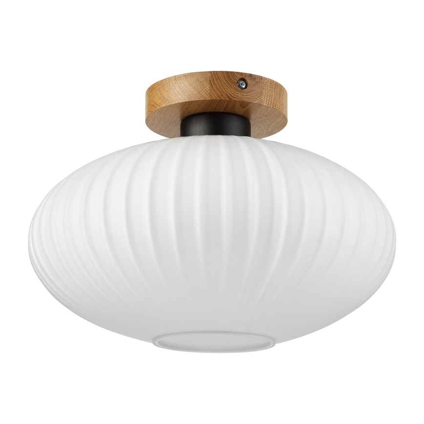 Stropní svítidlo HARMA WOOD 1xE27/15W/230V dub/bílá pr. 30 cm