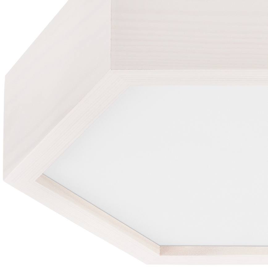 Stropní svítidlo HEX 1xE27/60W/230V pr. 32 cm borovice bílá