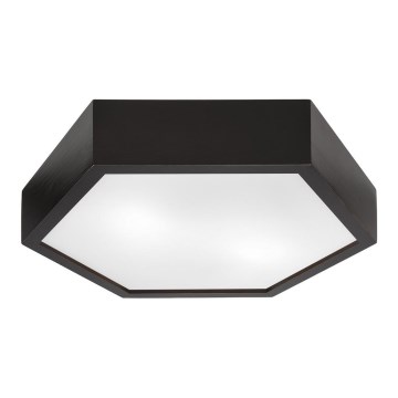Stropní svítidlo HEX 2xE27/60W/230V pr. 43 cm borovice wenge
