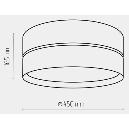 Stropní svítidlo HILTON 3xE27/15W/230V pr. 45 cm mosaz/černá