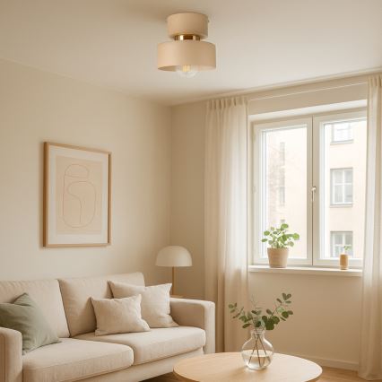 Stropní svítidlo IGNIA 1xE27/60W/230V taupe