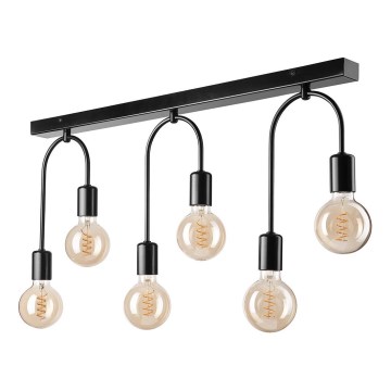 Stropní svítidlo JANO 6xE27/15W/230V černá