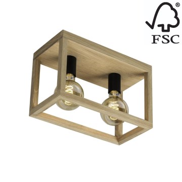 Stropní svítidlo KAGO 2xE27/60W/230V matný dub – FSC certifikováno