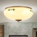 Stropní svítidlo LANDHAUS 2xE27/60W/230V pr. 28 cm bronz/béžová/zelená