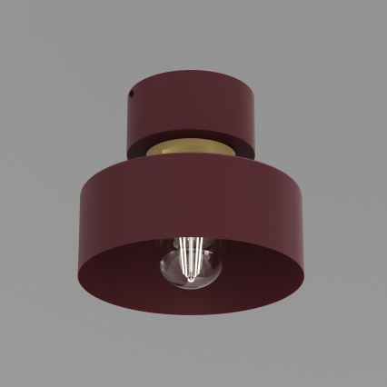 Stropní svítidlo MARTI 1xE27/15W/230V pr. 20,5 cm burgundy/zlatá