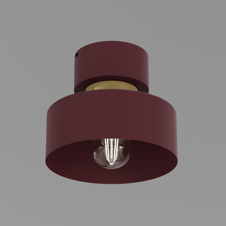 Stropní svítidlo MARTI 1xE27/15W/230V pr. 20,5 cm burgundy/zlatá
