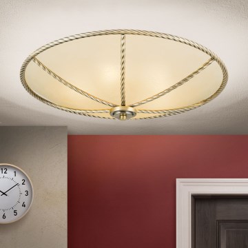 Stropní svítidlo MAURO 5xE27/60W/230V pr. 56 cm bronz