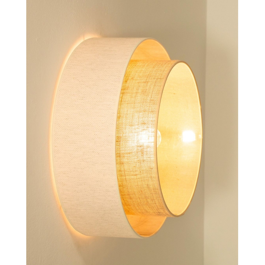 Stropní svítidlo NATIA 1xE27/60W/230V bílá/hnědá