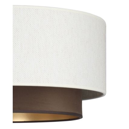 Stropní svítidlo NATIA 1xE27/60W/230V pr. 45 cm bílá/hnědá