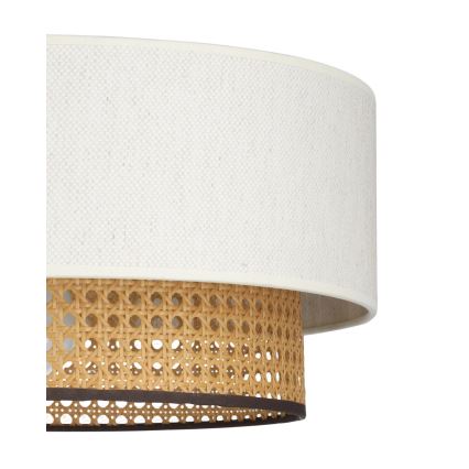 Stropní svítidlo NATIA 1xE27/60W/230V pr. 45 cm bílá/hnědá