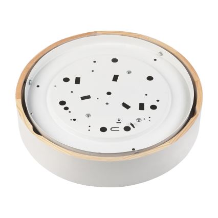 Stropní svítidlo NATURAL 3xE27/15W/230V pr. 37,5 cm borovice/bílá