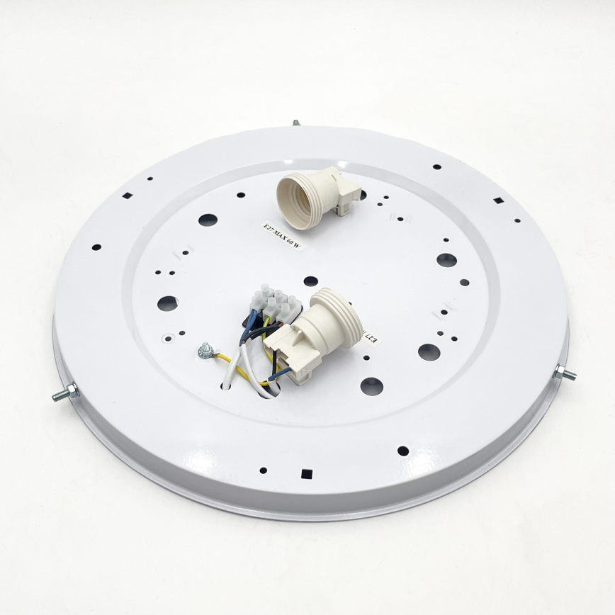 Stropní svítidlo NATURAL 3xE27/15W/230V pr. 37,5 cm borovice/bílá