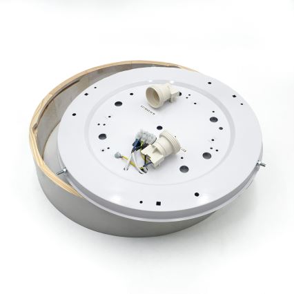 Stropní svítidlo NATURAL 3xE27/15W/230V pr. 37,5 cm borovice/bílá