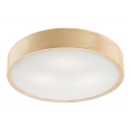 Stropní svítidlo NATURAL 3xE27/60W/230V pr. 47,5 cm borovice