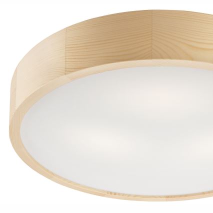 Stropní svítidlo NATURAL 3xE27/60W/230V ø 47 cm borovice - FSC certifikováno