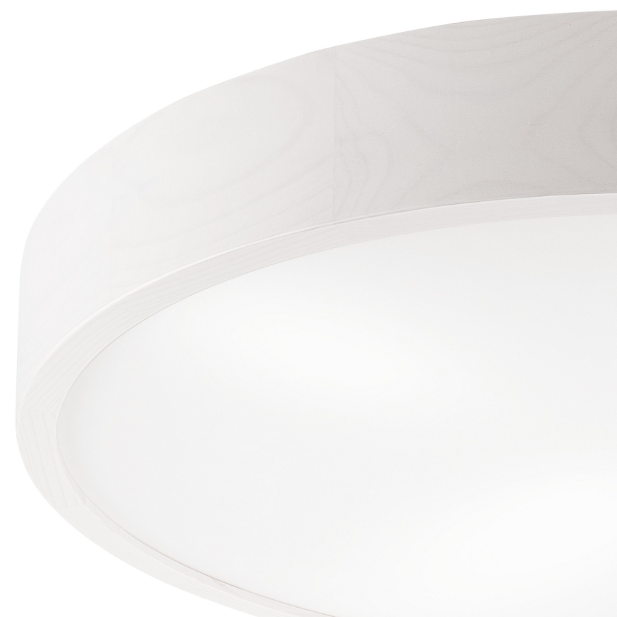 Stropní svítidlo NATURAL 4xE27/60W/230V ø 57 cm bílá/borovice