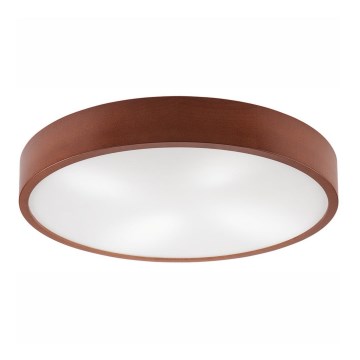 Stropní svítidlo NATURAL 4xE27/60W/230V ø 57 cm borovice/hnědá