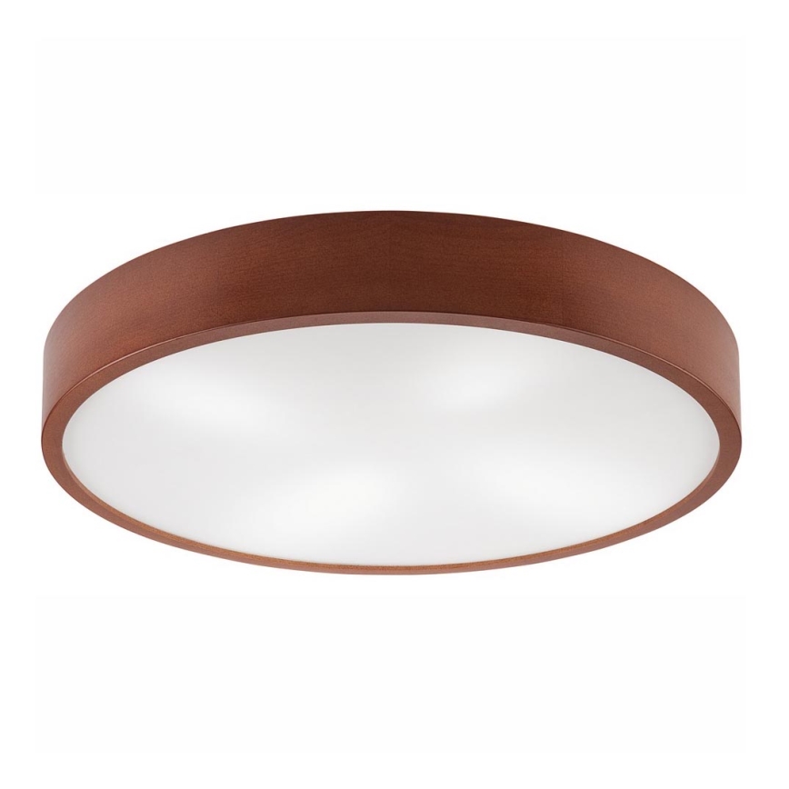 Stropní svítidlo NATURAL 4xE27/60W/230V ø 57 cm borovice/hnědá
