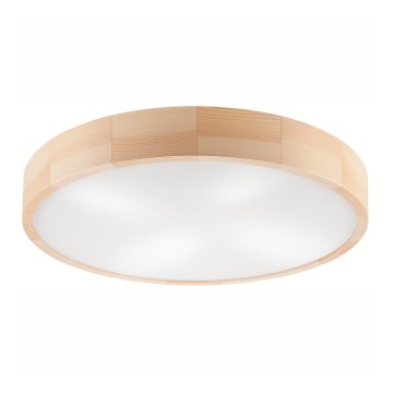 Stropní svítidlo NATURAL 4xE27/60W/230V ø 57 cm borovice