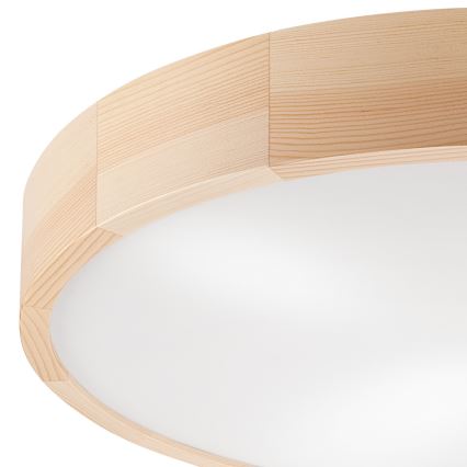 Stropní svítidlo NATURAL 4xE27/60W/230V ø 57 cm borovice