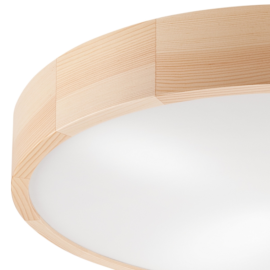 Stropní svítidlo NATURAL 4xE27/60W/230V ø 57 cm borovice