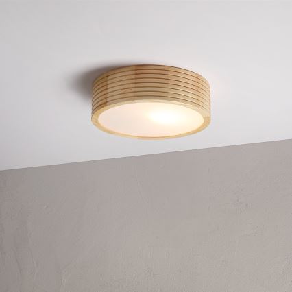 Stropní svítidlo NATURAL MODERN 1xE27/15W/230V pr. 27,5 cm borovice
