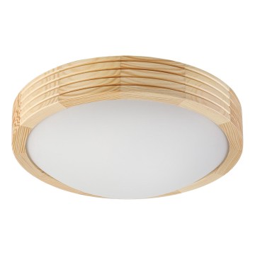 Stropní svítidlo NATURAL MODERN SLIM 1xE27/15W/230V pr. 27,5 cm borovice