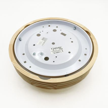Stropní svítidlo NATURAL MODERN SLIM 1xE27/15W/230V pr. 27,5 cm borovice