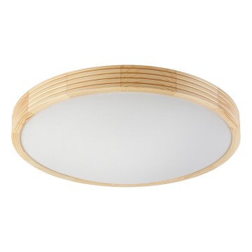 Stropní svítidlo NATURAL MODERN SLIM 3xE27/15W/230V pr. 47,5 cm borovice
