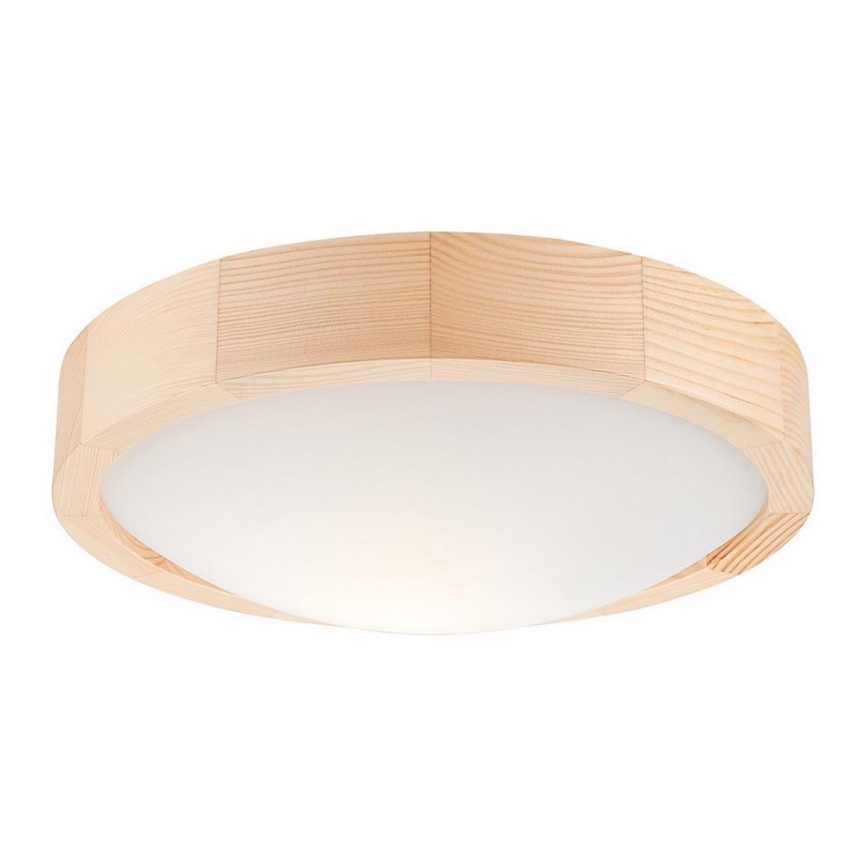 Stropní svítidlo NATURAL SLIM 1xE27/60W/230V pr. 27 cm borovice