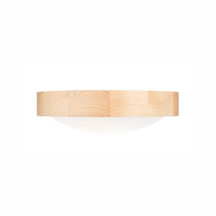 Stropní svítidlo NATURAL SLIM 1xE27/60W/230V ø 27 cm borovice