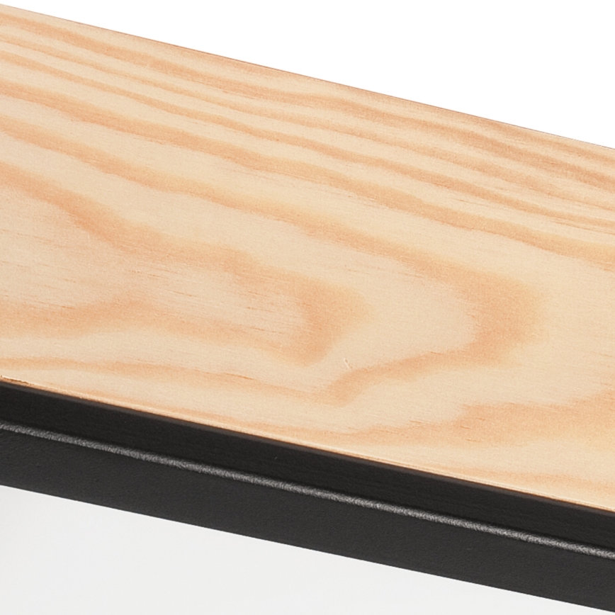 Stropní svítidlo NATURAL SQUARE 2xE27/15W/230V 31x31 cm borovice/černá