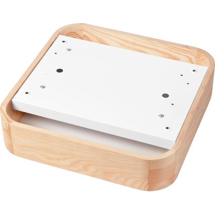 Stropní svítidlo NATURAL SQUARE 2xE27/15W/230V 35x35 cm borovice