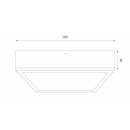 Stropní svítidlo NATURAL SQUARE 4xE27/15W/230V 39x39 cm borovice/bílá