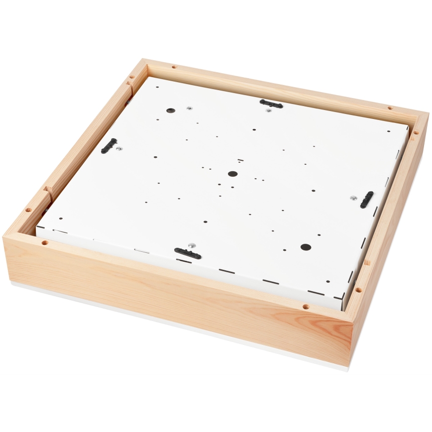 Stropní svítidlo NATURAL SQUARE 4xE27/15W/230V 48x48 cm borovice/bílá