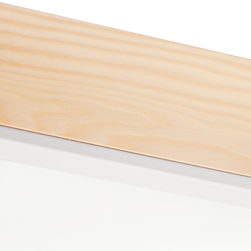 Stropní svítidlo NATURAL SQUARE 4xE27/15W/230V 48x48 cm borovice/bílá