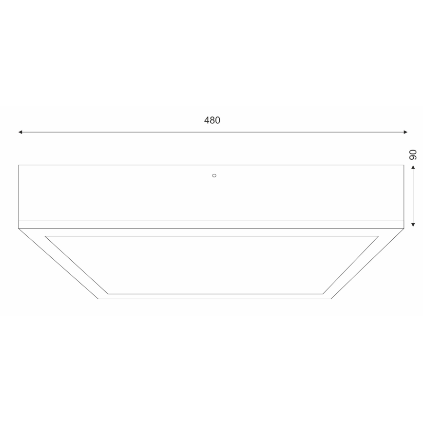 Stropní svítidlo NATURAL SQUARE 4xE27/15W/230V 48x48 cm borovice/bílá