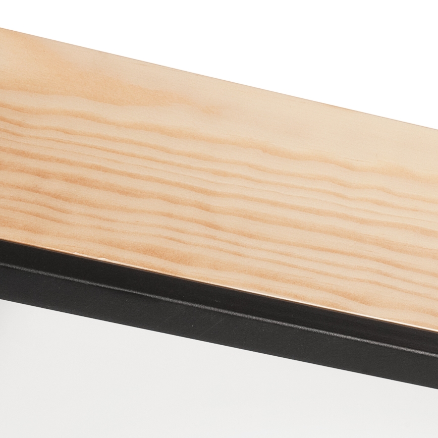 Stropní svítidlo NATURAL SQUARE 4xE27/15W/230V 48x48 cm borovice/černá