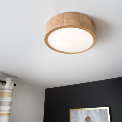 Stropní svítidlo OAK 1xE27/60W/230V dub pr. 27,5 cm