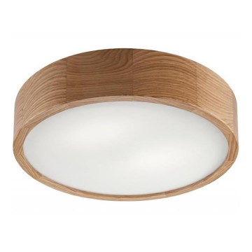 Stropní svítidlo OAK 2xE27/60W/230V dub ø 37 cm - FSC certifikováno