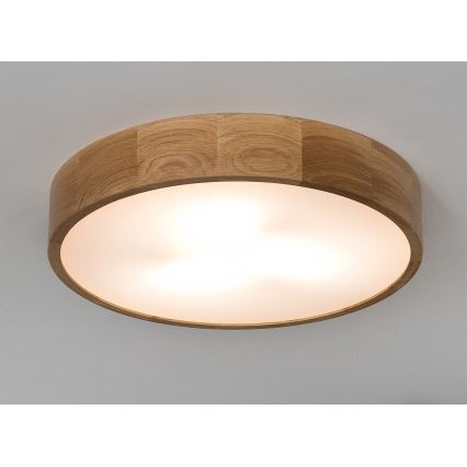 Stropní svítidlo OAK 3xE27/60W/230V dub pr. 47,5 cm