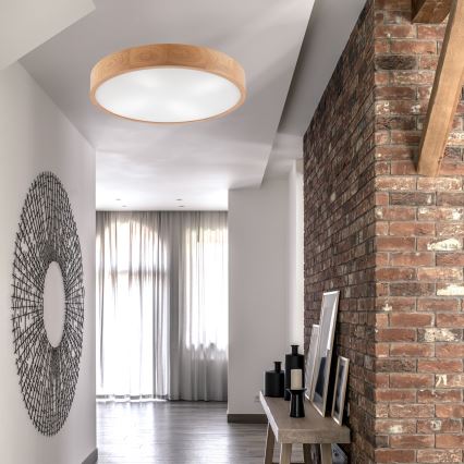 Stropní svítidlo OAK 4xE27/60W/230V ø 57 cm dub