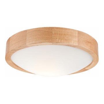 Stropní svítidlo OAK SLIM 1xE27/60W/230V dub pr. 27 cm