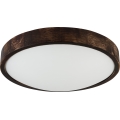 Stropní svítidlo OAK SLIM 2xE27/15W/230V pr. 37 cm dub/tmavě hnědá