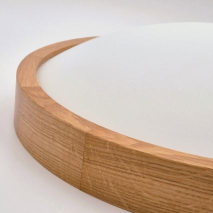 Stropní svítidlo OAK SLIM 3xE27/60W/230V dub pr. 47 cm