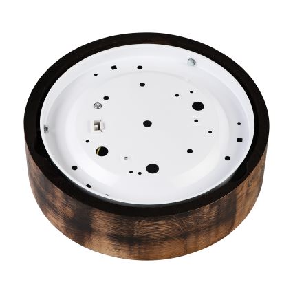 Stropní svítidlo OAK SMOKY 1xE27/15W/230V pr. 27,5 cm dub/tmavě hnědá