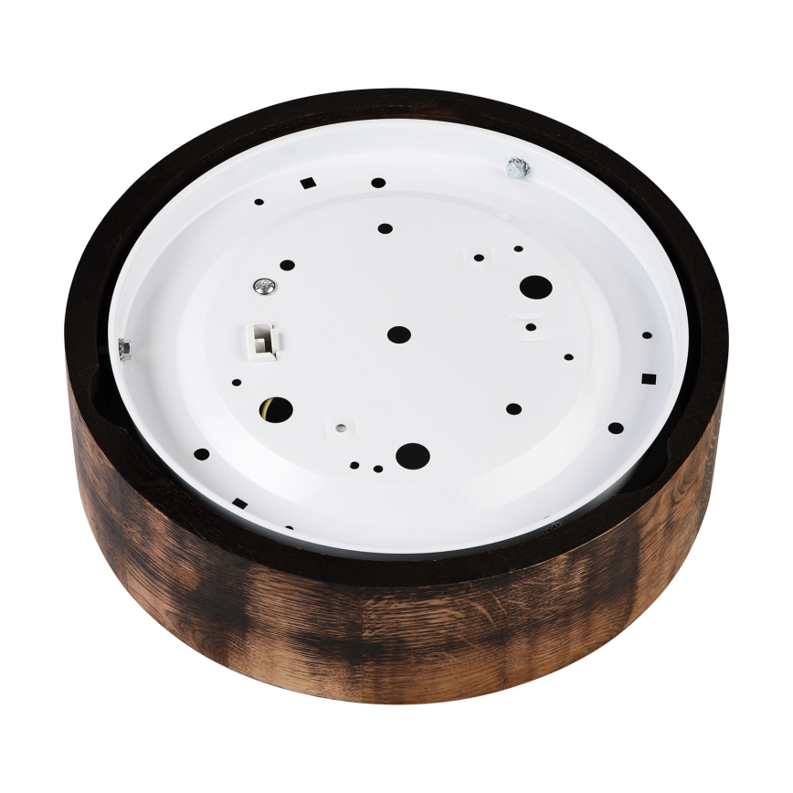 Stropní svítidlo OAK SMOKY 1xE27/15W/230V pr. 27,5 cm dub/tmavě hnědá