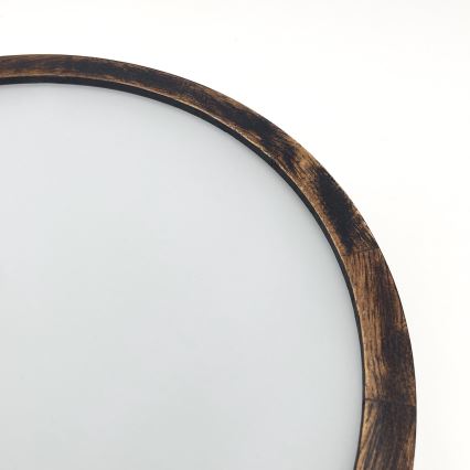 Stropní svítidlo OAK SMOKY 1xE27/15W/230V pr. 27,5 cm dub/tmavě hnědá